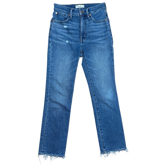 Madewell Slim Demi-Boot Distressed Jeans in Sz 24 - Picture 1 of 14